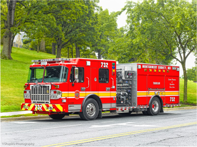 Montgomery County Fire Rescue (MD) Engine 732 fire apparatus Spartan Gladiator Spartan ERV Larry Shapiro photographer shapirophotography.net